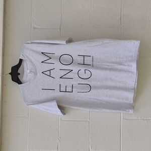 I am Enough Lemon Lorraine's Large T-shirt  Light Grey